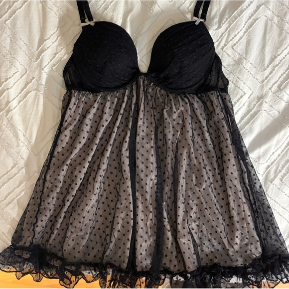 LaSenza - ruffled black bustier - Picture 2 of 4